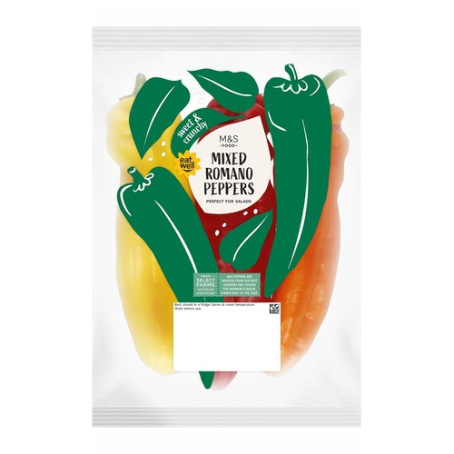 M&S Mixed Romano Pointed Peppers