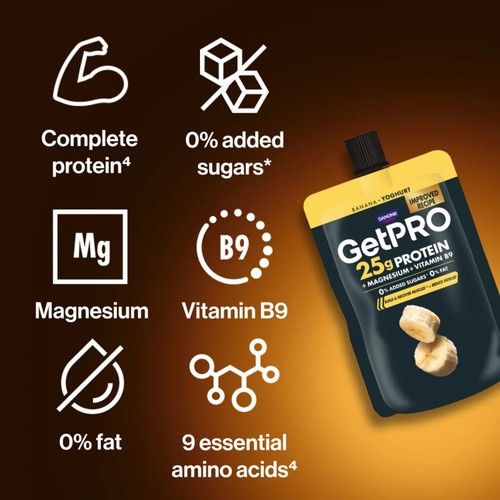 GetPro 25g High Protein Banana Yoghurt Pouch