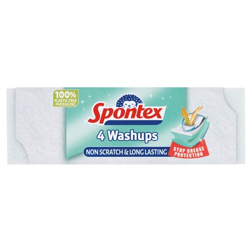 Spontex Washups - Long Lasting Non-Scratch Washing Up Sponge Scourers