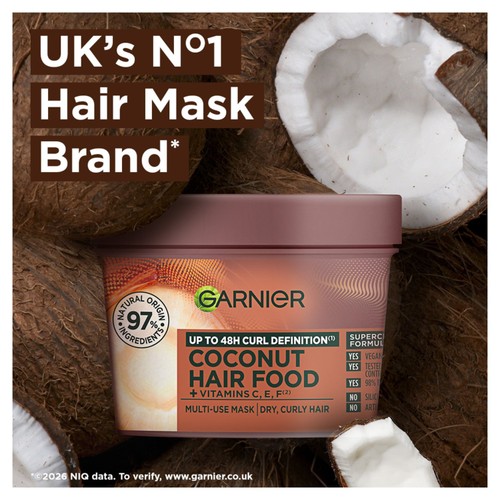 Garnier Ultimate Blends Hair Food Coconut Oil 3-in-1 Hair Mask Treatment 