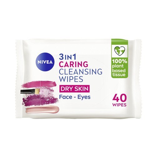 NIVEA Biodegradable Cleansing Face Wipes for Dry Skin 