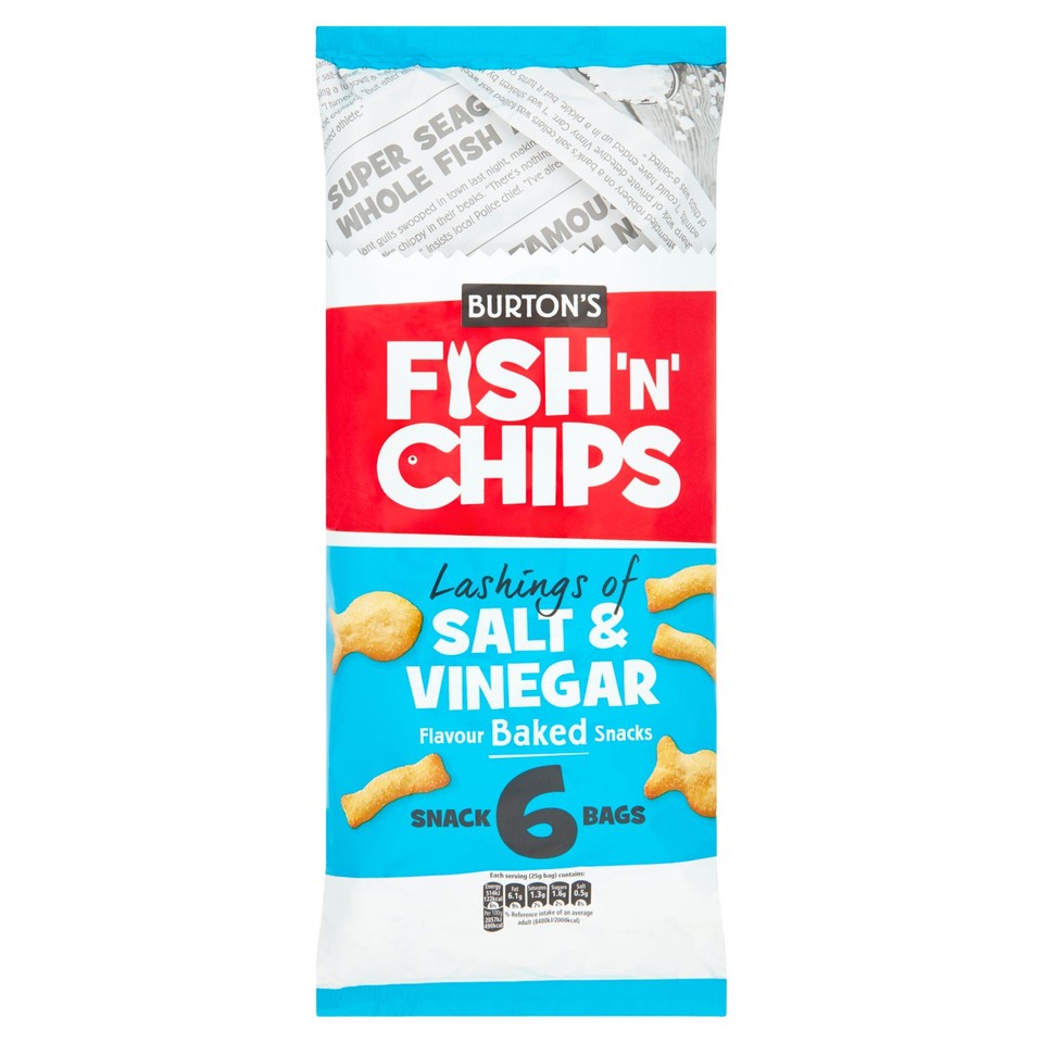Burton's Fish & Chips Salt & Vinegar Multipack - Ocado
