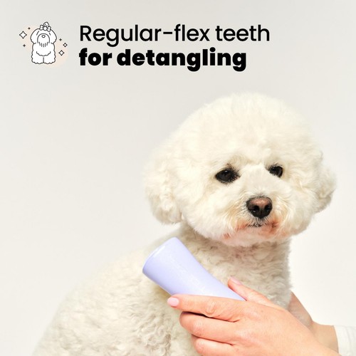 Pet Teezer Detangling Dog Grooming Brush Small - Lilac / Yellow