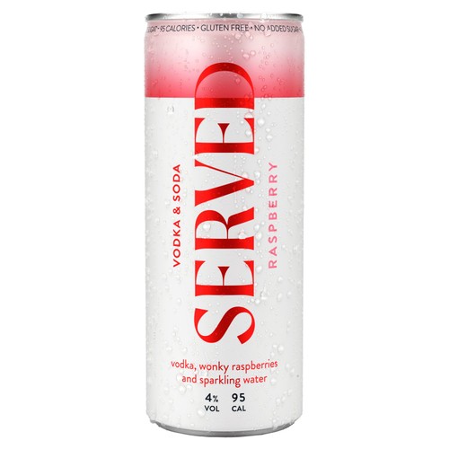 Served Raspberry Hard Seltzer