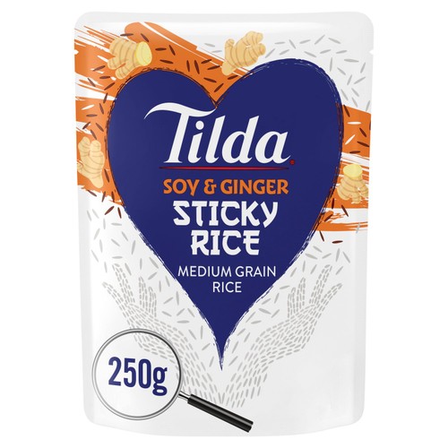Tilda Microwave Soy Ginger Sticky Medium Grain Rice