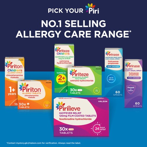Pirinase Hayfever Once Daily Nasal Spray, 60 Sprays