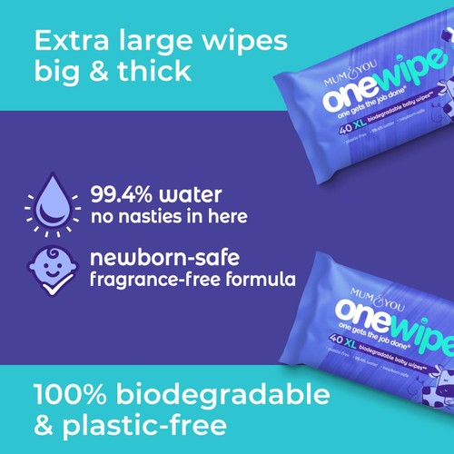 Mum & You OneWipe XL Wet wipe 4 Pack