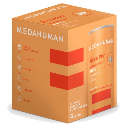 Medahuman Recover CBD Drink Ginger & Blood Orange