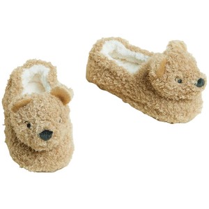 Kids Spencer Bear Slippers, Size 6, Light Brown