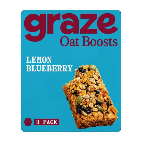 Graze Lemon Blueberry Oat Boosts Flapjack Snack