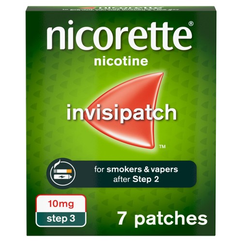 Nicorette Invisi 10mg Patch, (7 Patches), Quit Smoking Aid, Nicotine Patch