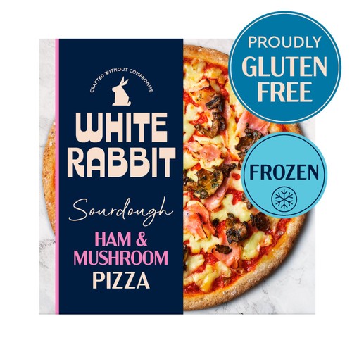 White Rabbit Gluten Free Prosciutto Ham & Mushroom Romana 10"