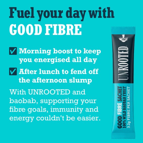 UNROOTED Good Fibre Baobab Fruit Powder Sachets