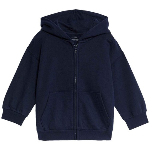 M&S Boys Zip Hoodie, 2-3, Years, Navy