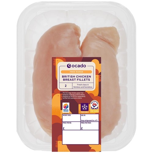 Ocado 2 Free Range Chicken Breast Fillets