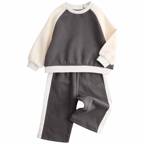 M&S Colourbook Sweat Outfit, 0-3 M, Charcoal
