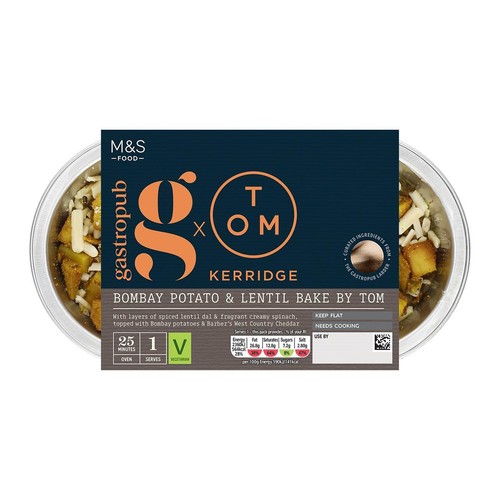 M&S Gastropub Bombay Potato & Lentil Bake by Tom Serves 1