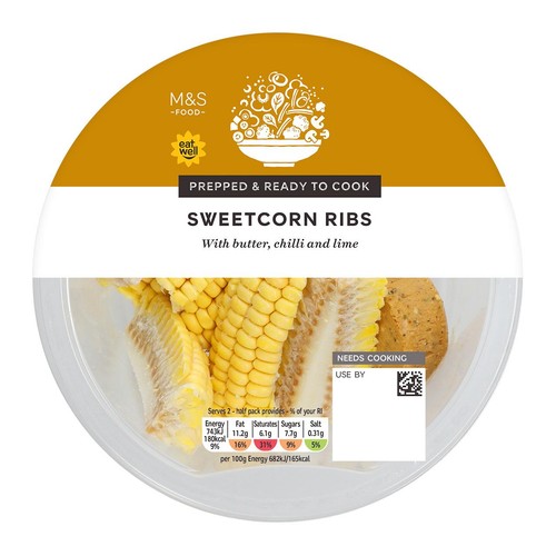 M&S Sweetcorn Ribs Serves 2