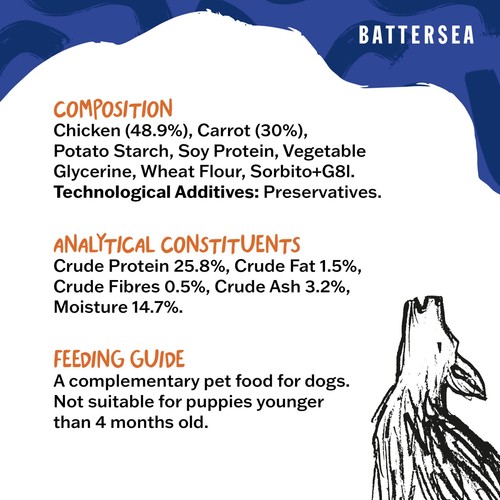 Battersea Chicken Wrapped Carrot Sticks
