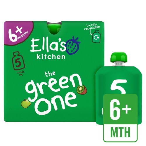 Ella's Kitchen The Green One Smoothie Multipack Baby Food Pouch 6+ Months