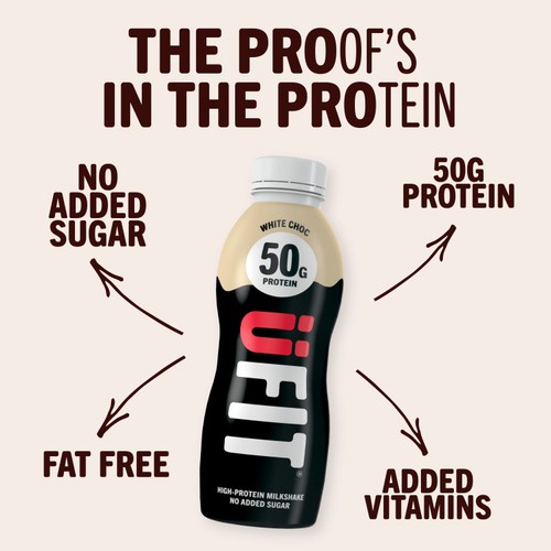 UFIT White Chocolate 50g Protein Milkshake