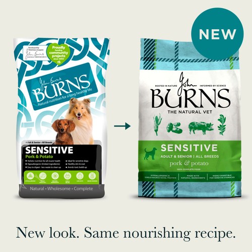 Burns Sensitive Adult Pork & Potato Dry Dog Food