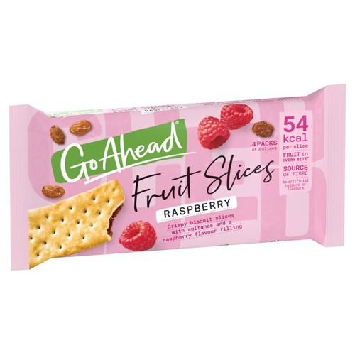 Go Ahead Raspberry Crispy Fruit Slices Snack Bars Multipack