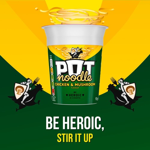 Pot Noodle 4 Pack Chicken & Mushroom