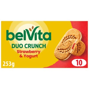 Belvita Strawberry Yogurt Duo Crunch Breakfast Biscuits
