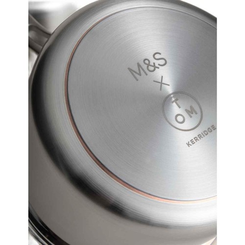 M&S X Tom Kerridge 3 Piece Stainless Steel Saucepan Set, Silver