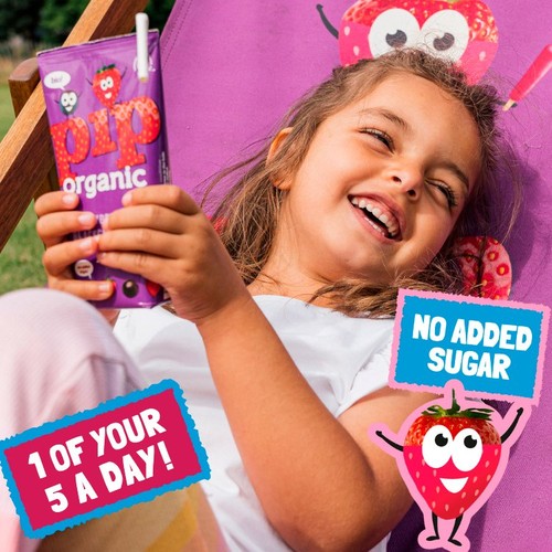 Pip Organic Strawberry & Blackcurrant Juice Cartons