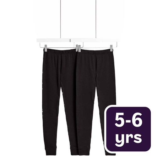 M&S Unisex, Heatgen Thermal Leggings, 5-6 Years, Black