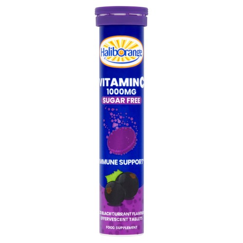 Haliborange Vitamin C Blackcurrant Effervescent Tablets 1000mg 12yrs+ 