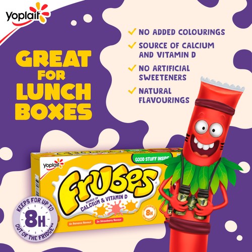 Frubes Kids Banana & Strawberry Yoghurt Tubes