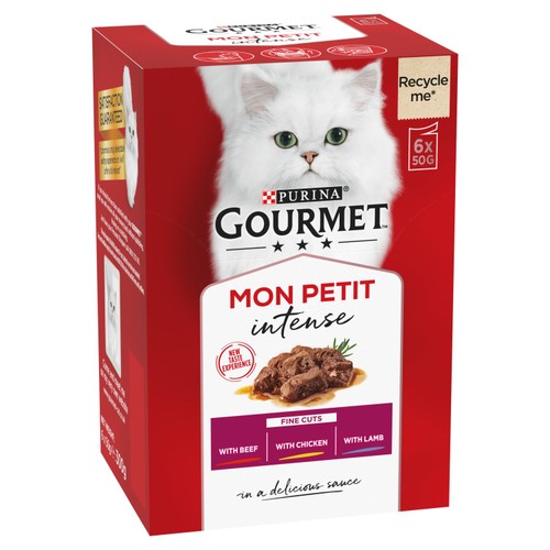 Gourmet Mon Petit Meaty Variety Beef Chicken Lamb Wet Cat Food