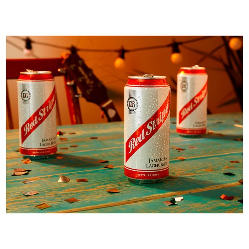Red Stripe Jamaican Lager Beer Cans