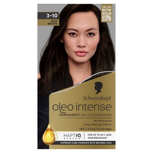 Schwarzkopf Oleo Intense Permanent Oil Colour 3-10 Deep Brown Hair Dye