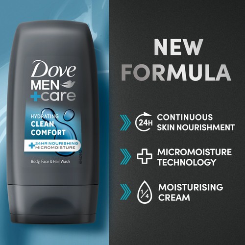 Dove Men+Care Clean Comfort Body Wash Shower Gel Travel Size