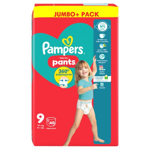Pampers Baby Dry Nappy Pants Size 9 Jumbo