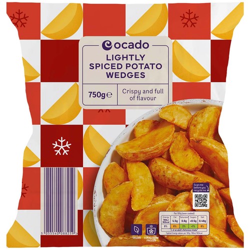 Ocado Frozen Lightly Spiced Potato Wedges
