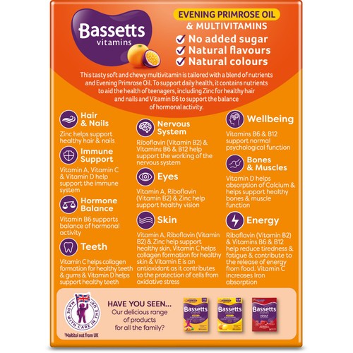 Bassetts Orange & Passion Fruit Multivitamins 12-18yrs 