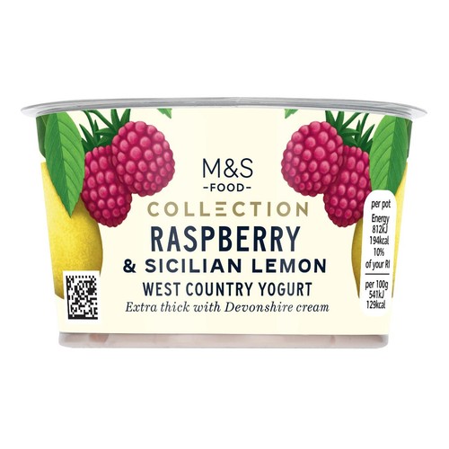 M&S Raspberry & Sicilian Lemon West Country Yogurt