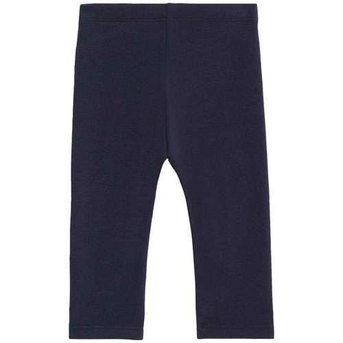 M&S Fleece Back Legging, 0-3 Months, Navy