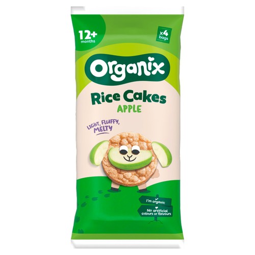 Organix Apple Rice Cake Clouds Baby Snack Multipack 7+ Months