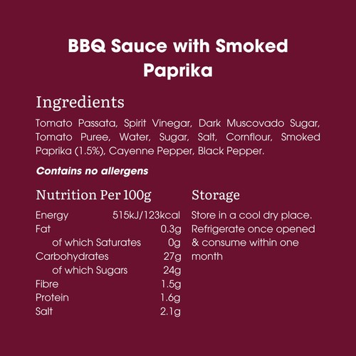 Bay's Kitchen BBQ Sauce with Smoked Paprika