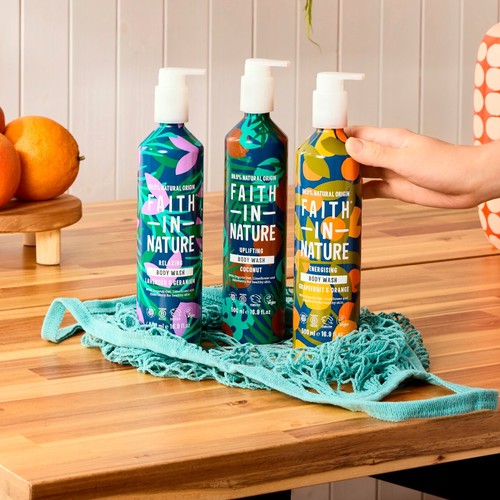 Faith In Nature Coconut Body Wash 500ml in Aluminium Bottle