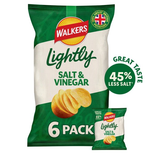Walkers Lightly Salt & Vinegar Multipack Crisps