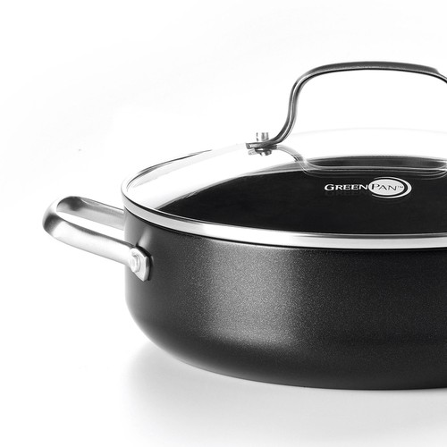 GreenPan Copenhagen Aluminium Non-Stick 28cm, 4.3 Litre Skillet with lid