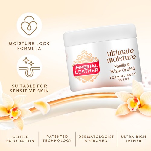 Imperial Leather Ultimate Moisture Vanilla & White Orchid Body Scrub