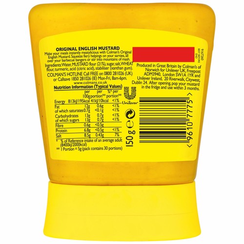 Colman's Original English Squeezy Mustard 